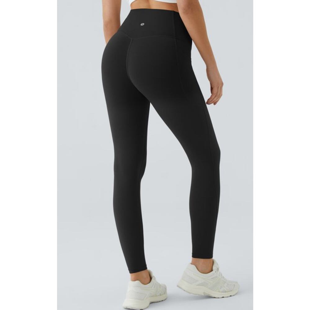Halara NWT Black High Waisted Tummy Control Pocket Shaping Leggings - Picture 2 of 8